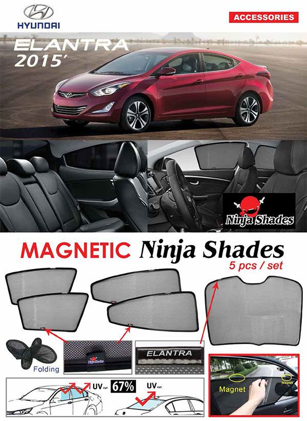 Buy HYUNDAI ELANTRA 2011 2015 NINJA SHADES UV Proof Custom Fit Car